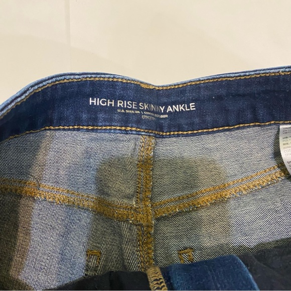 🍁Chico’s high rise skinny ankle blue jeans size 00R (US size 2R) - Picture 4 of 6